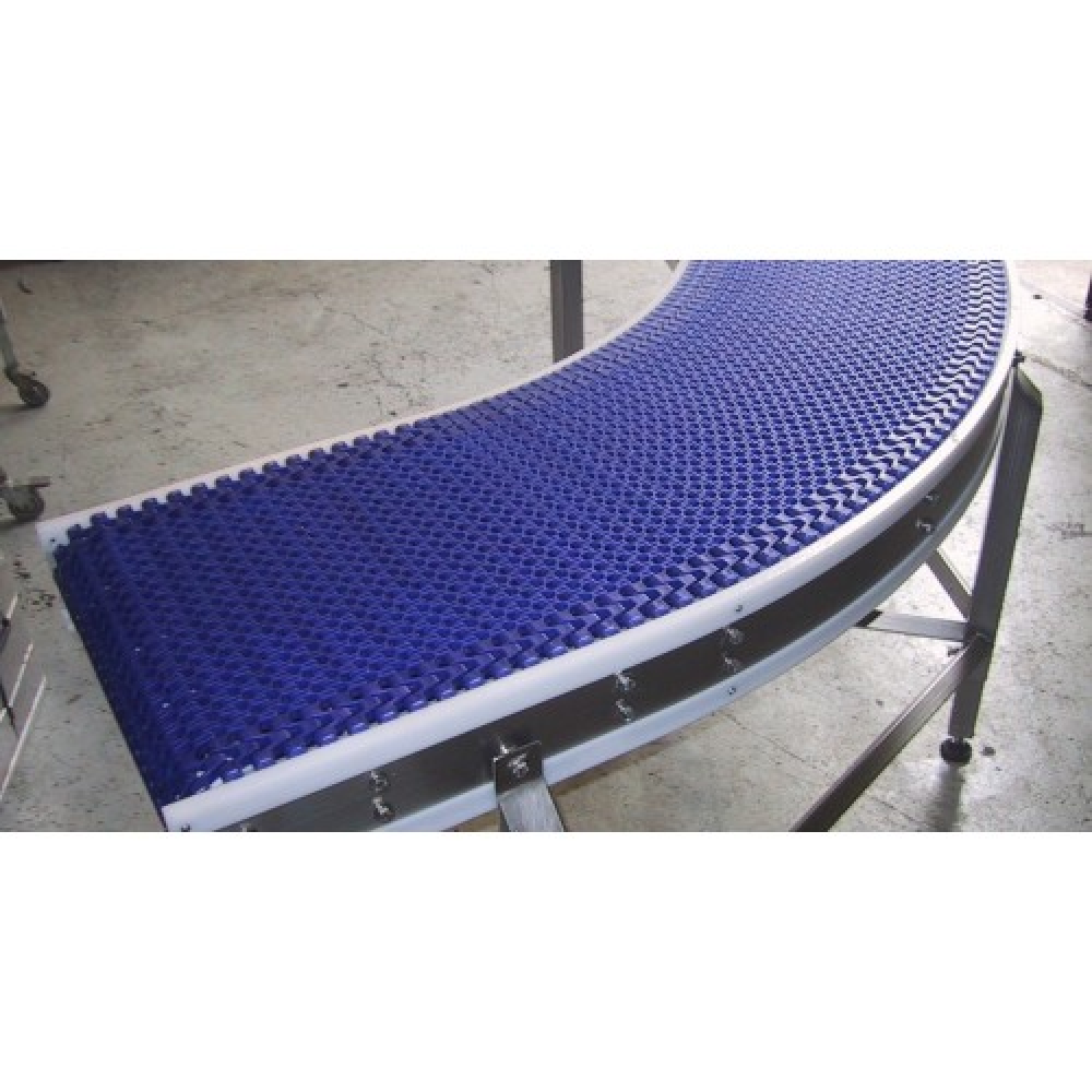  Поворотная лента конвейерная PVC (ПВХ), PU (ПУ) модульная