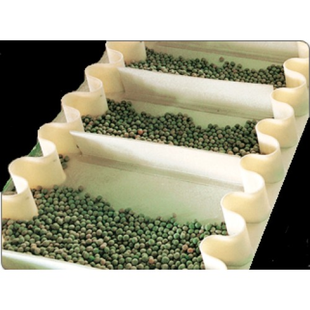 Стрічка харчова PVC (ПВХ) з гофробортом і поперечними профілями